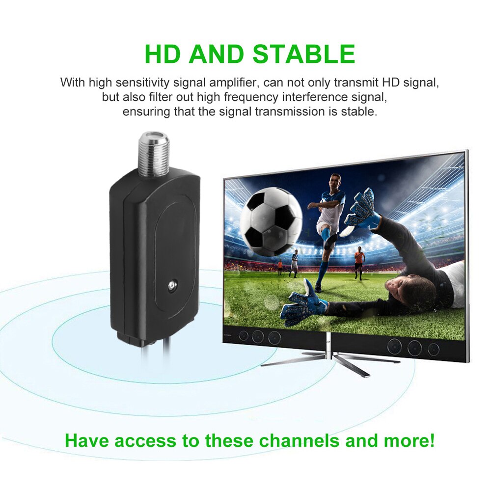 kebidumei 4K 1080P HD TV Antenna Digital Antenna Amplifier Indoor TV Antenna Booster 300 Mile Range HD Indoor HDTV