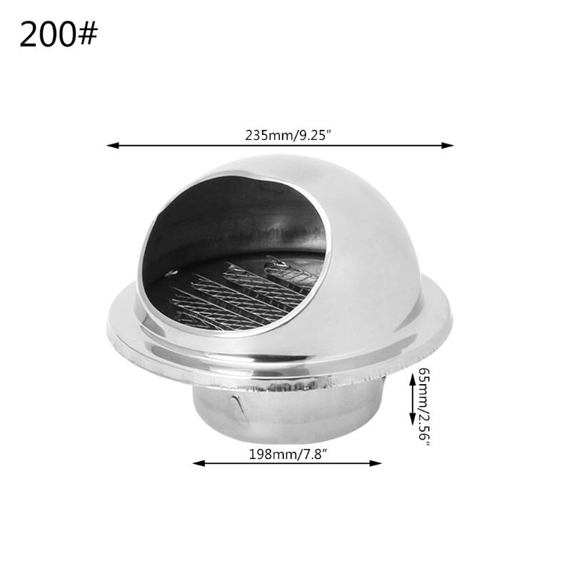 Muur Ventilatierooster Ducting Ventilatie Extractor Outlet Lamellen Halfrond