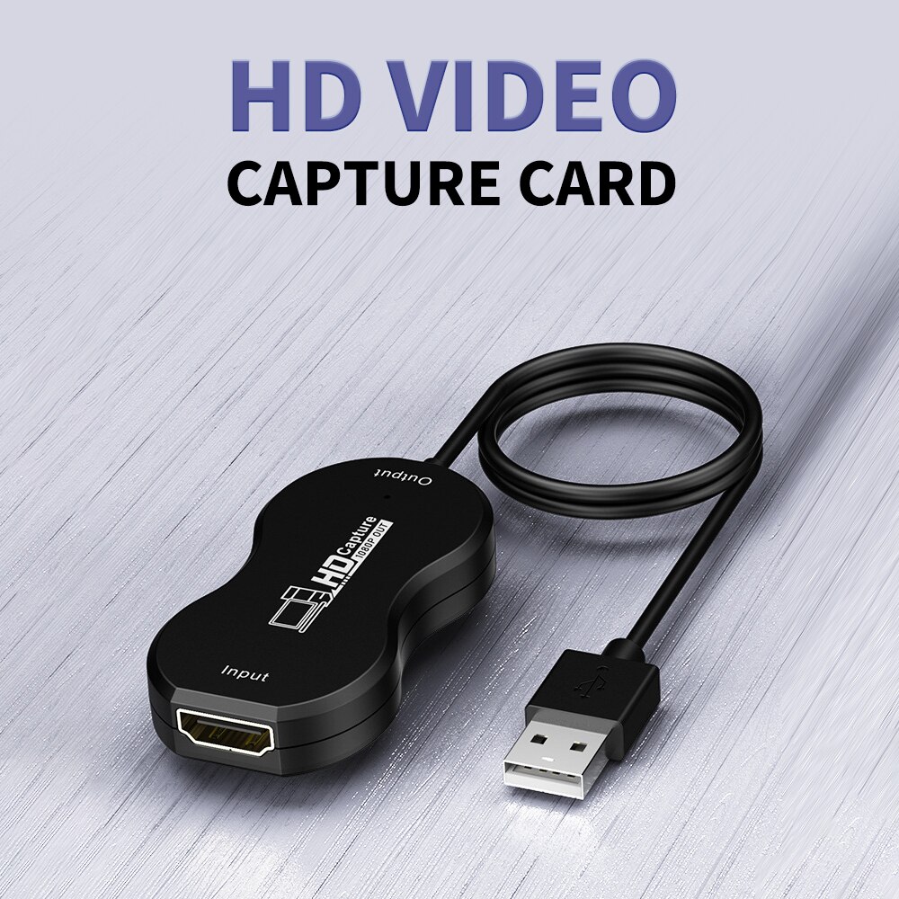 HD Video Capture Card HD in USB Out Maximum Support 4K Input 1080P Output Resolutions Small Size Wide Compatibility Black
