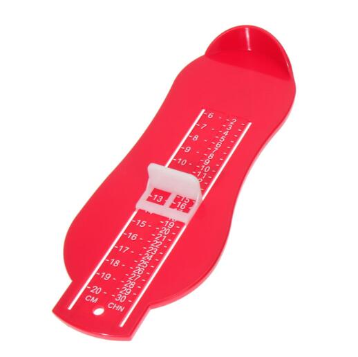 Bebê pé régua medição cor sólida sapatos calculadora escala comprimento interno crianças calibre ferramentas 0-10 anos de idade: Red
