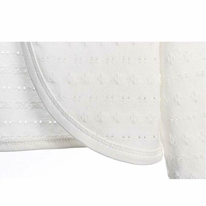 Brand Girls Long Sleeve Kids Lace Bolero Shrug Pearls Button Wedding Cardigan 1-6 Y