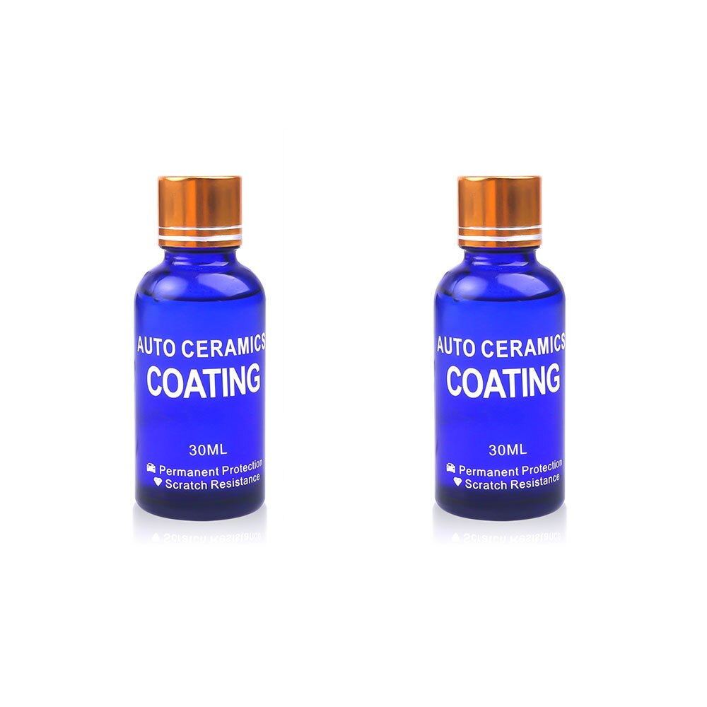 Capa de cerámica líquida para coche 9H 30ml, conjunto de revestimiento de vidrio superhidrofóbico, polisiloxano, Nano materiales, agente de pulido para coche: 2pcs no box