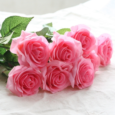 20 teile/satz Künstliche Blumen die Seide Blumen Weiß Real berühren Blumen Hochzeit Strauß Heimat Party Dekorative Party Blumen: 2