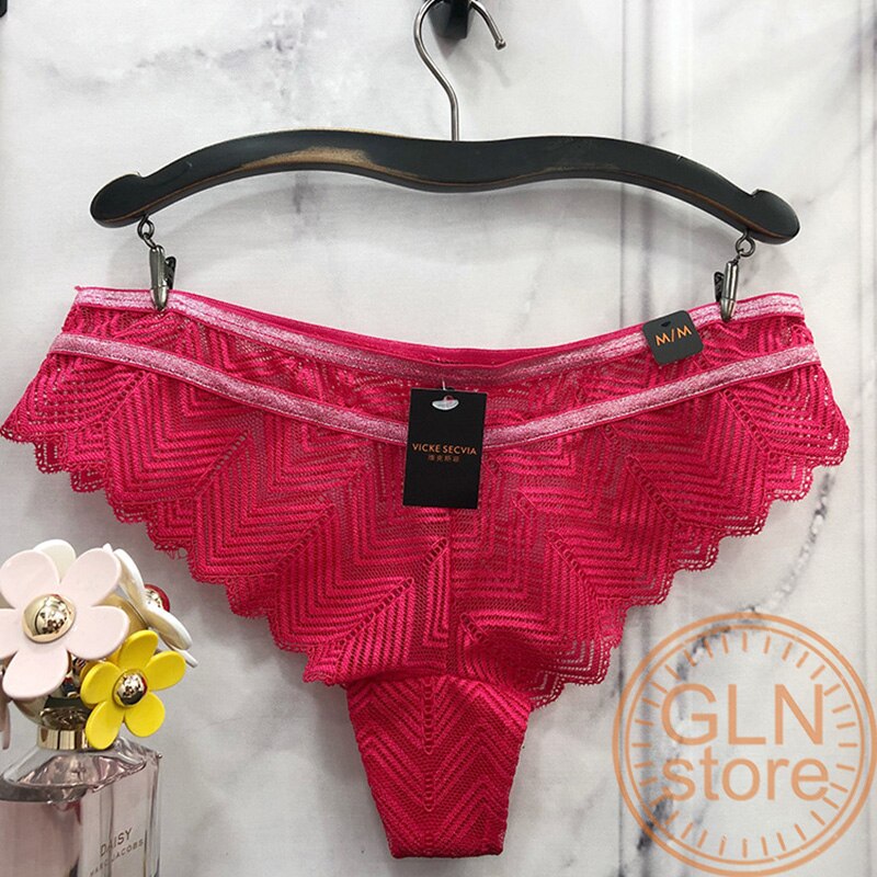 Dames string t-broek high-end ondergoed slips sexy lage taille effen kleur katoenen modal slip 132: Rood / M