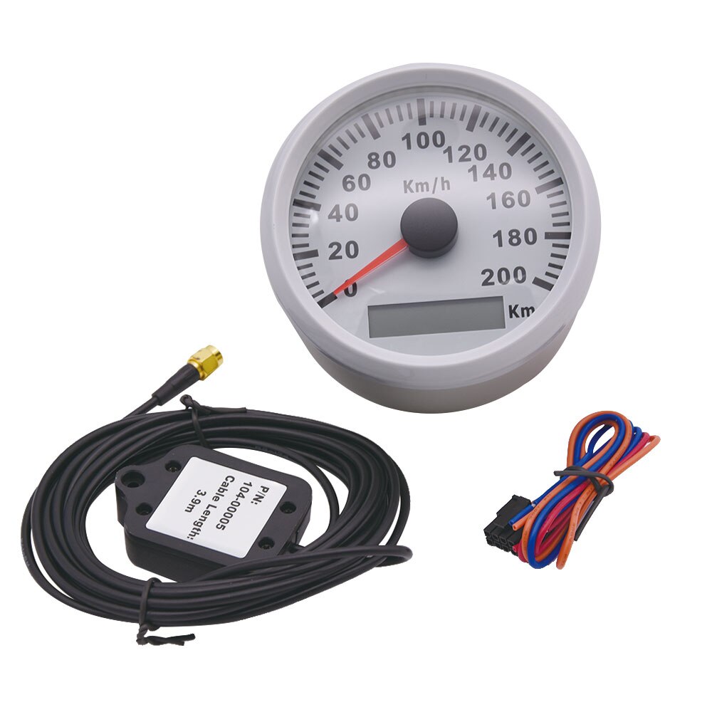 Digital 85mm gps speedometer båd marine bil speedometer universal auto tuning motorcykel instrument panel lcd 200km/h 9-32v