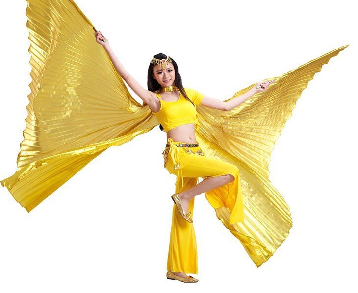 , gran , apertura egipcia Isis, alas de danza del vientre, accesorios de baile, ala, venta sin palo, completamente , 8 colores disponibles