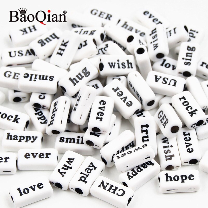 200 PCS PERLINE Lettera Fascini Della Lettera Perline Per Monili Che