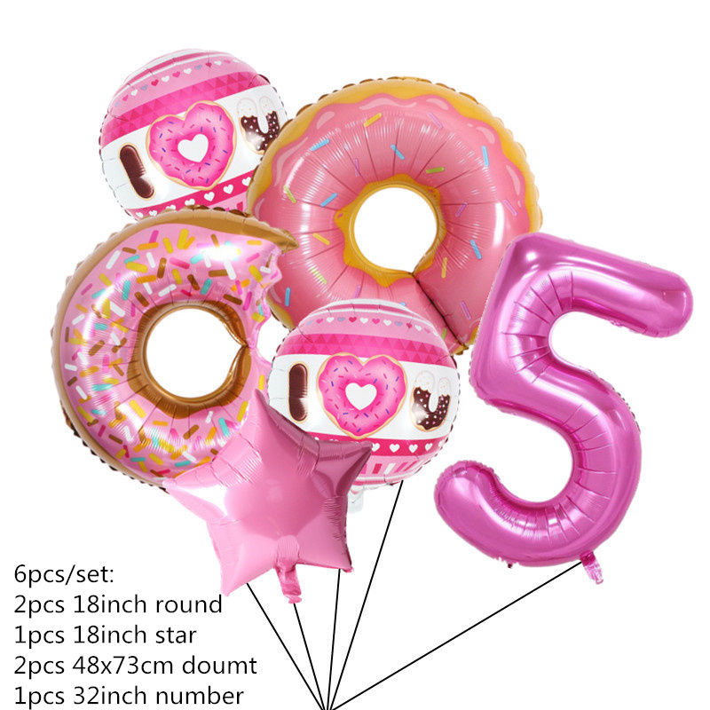 Donuts Dinner Plates Party Supplies Tableware Napkins Tablecloth Balloons Donut Grow Up Birthday Party Baby Shower Decorations