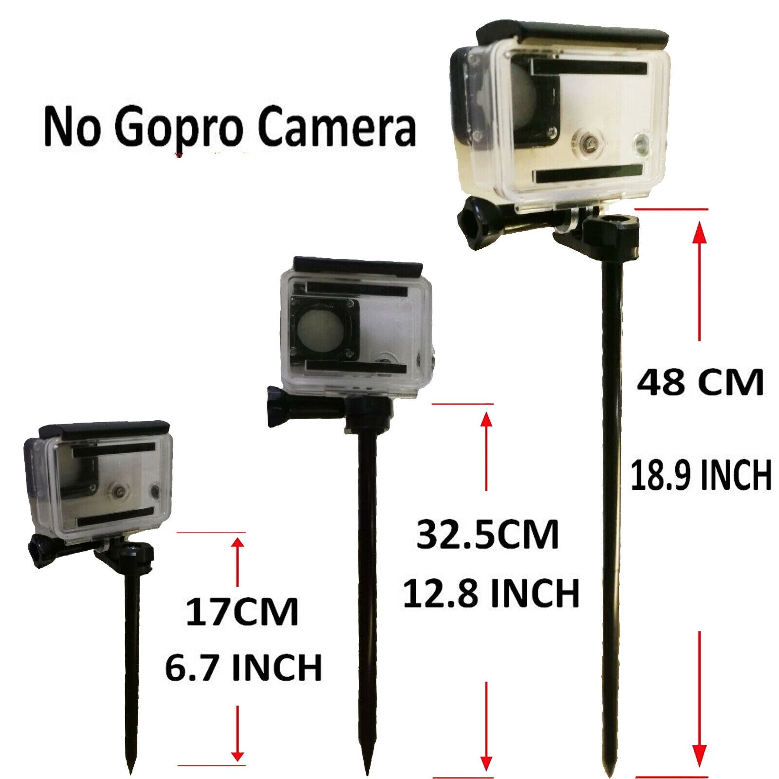 for Gopro Trail Camera Stake Mount | Ground Spike Stick Mount Fits Scouting Hunt