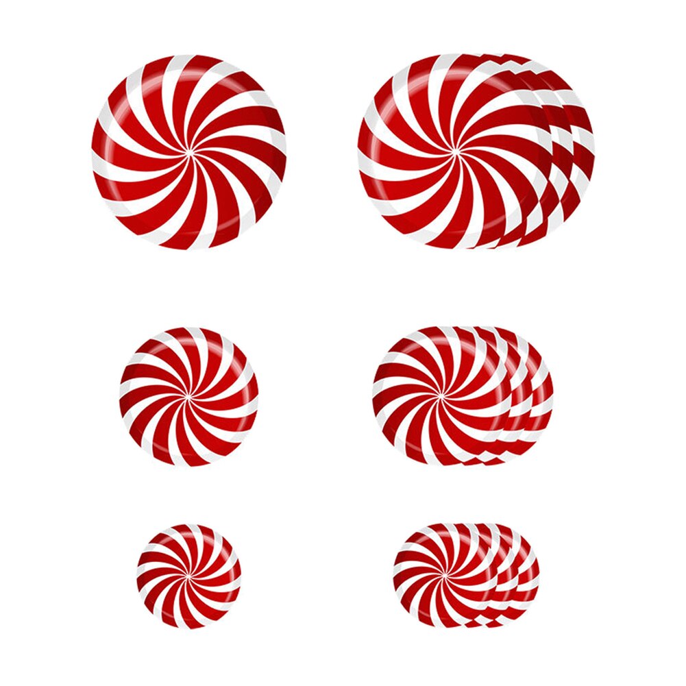 12 st golvdekaler klistermärken 3 storlekar självhäftande jul godis klistermärken golvfönster klamrar fest hem dekorationer: Default Title