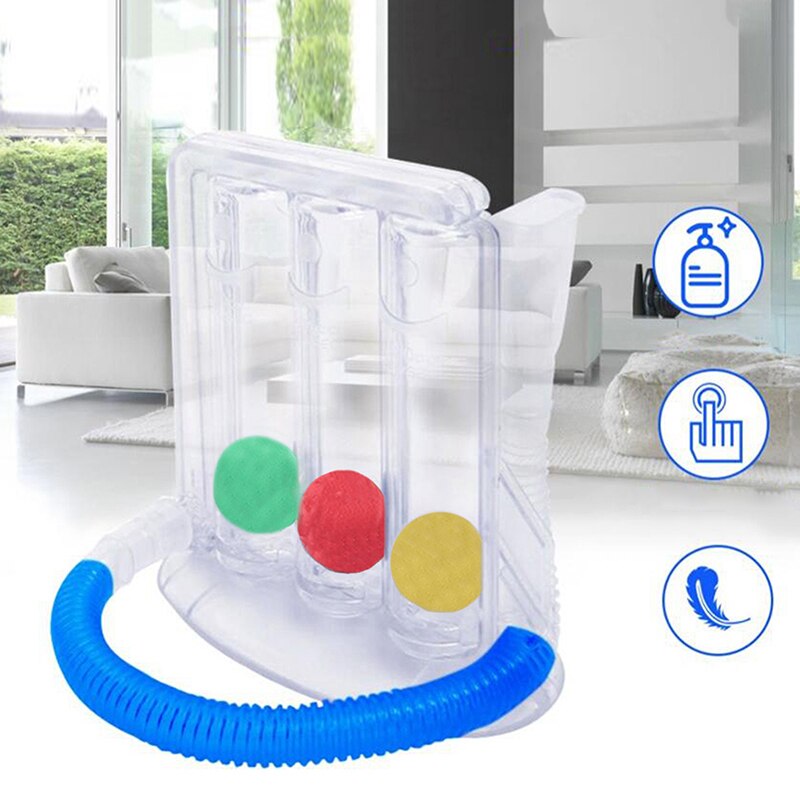 3 Balls Breathing Exerciser Lung Function Improvement Trainer Respiratory Spirometry Breath Measurement System