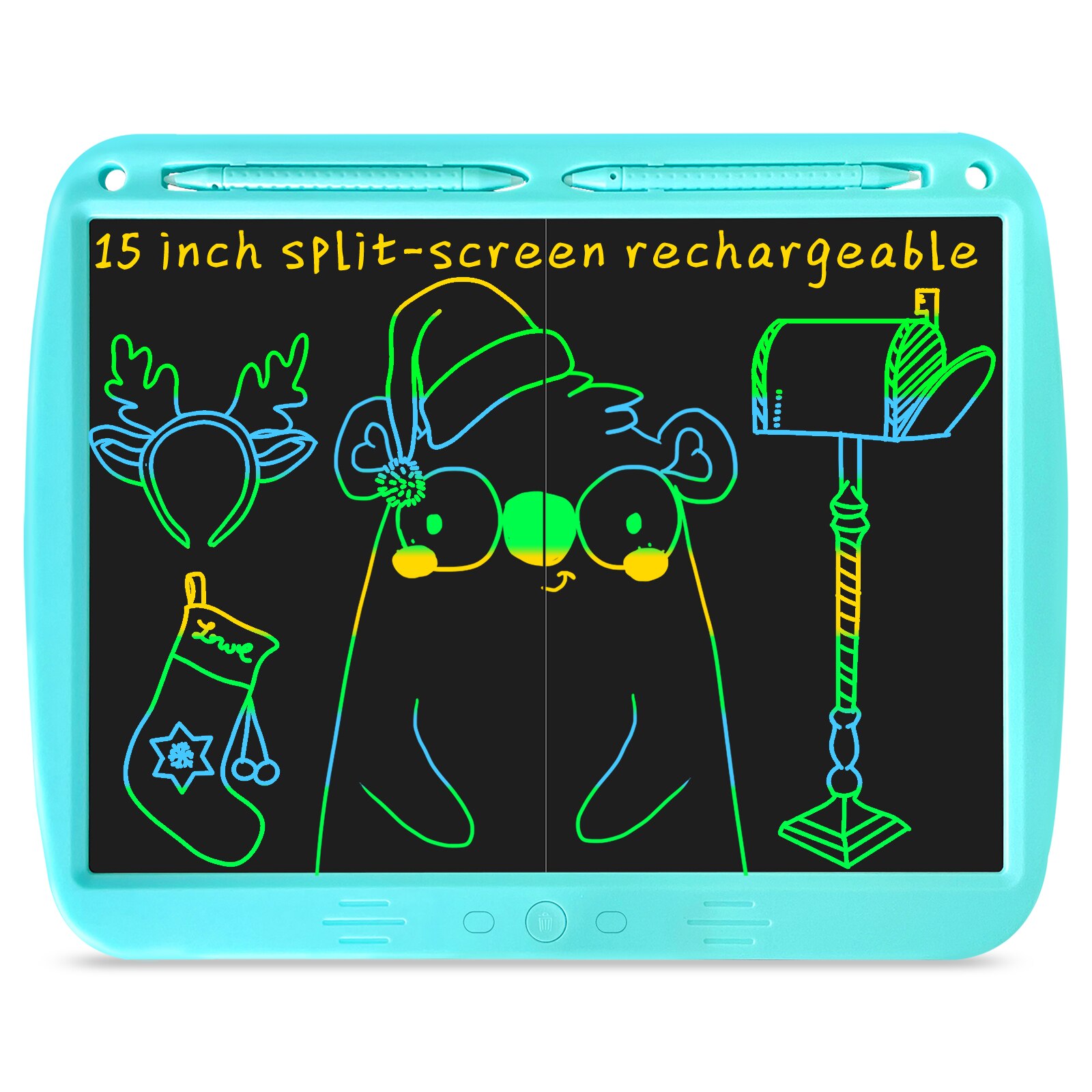 15 Inch Digital Drawing Tablet USB Rechargeable LCD Writing Tablet Reusable Electronic Graphics Board Children&#39;s Handwriting Pad