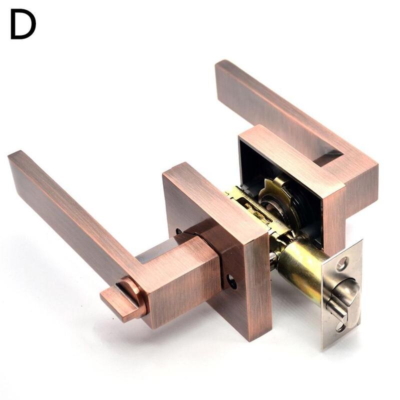 Door Square Handle Lock For Interior Doors With Lock Accessories Handle Handles Set Security Lock Lock Cylinder Heavy Duty T6J5: D