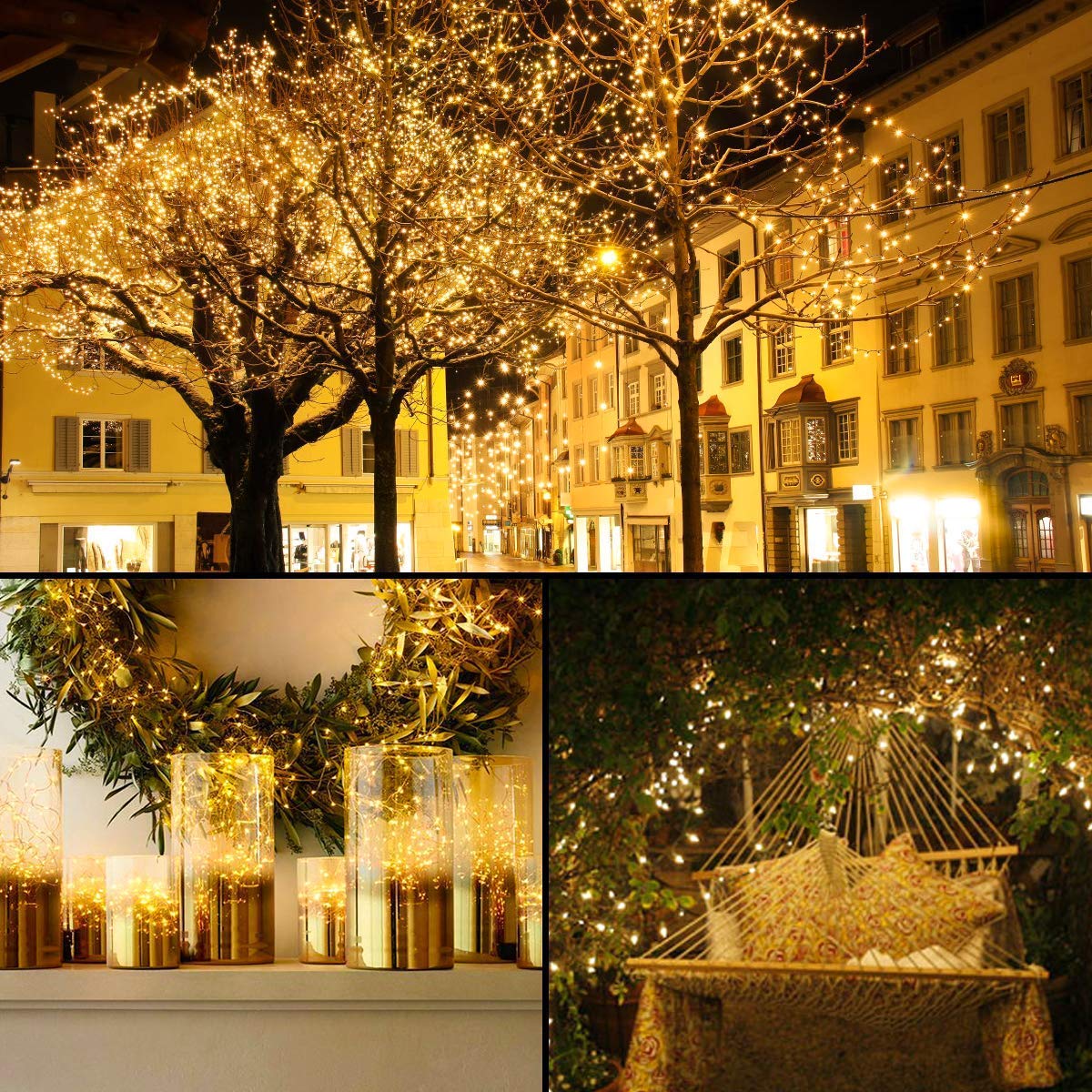 Christmas Decoration String LED Light Garland Copper Wire String Outdoor/indoor for Party Wedding Garden Solar String Lights