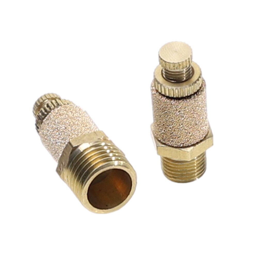 Pneumatisk Lyddæmper Filter Flow Hastighedsregulator Sinteret Bronze 1/8" 1/4" 3/8" 1/2" Gevind