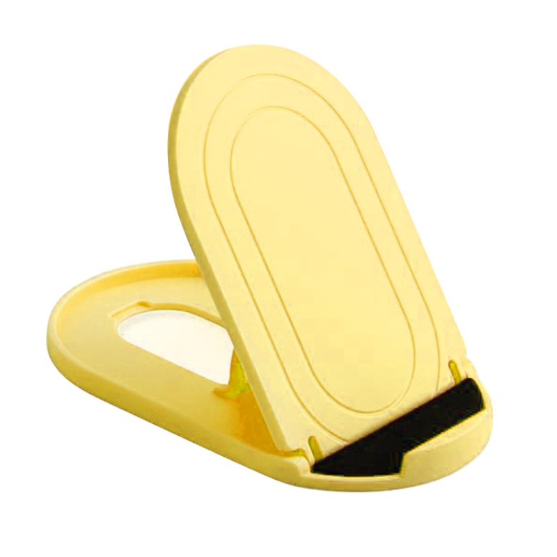 Estante organizador para el hogar, Mini soporte de escritorio para teléfono móvil y tableta, ajustable, plegable, soporte para teléfono inteligente, soporte para teléfono móvil: YELLOW