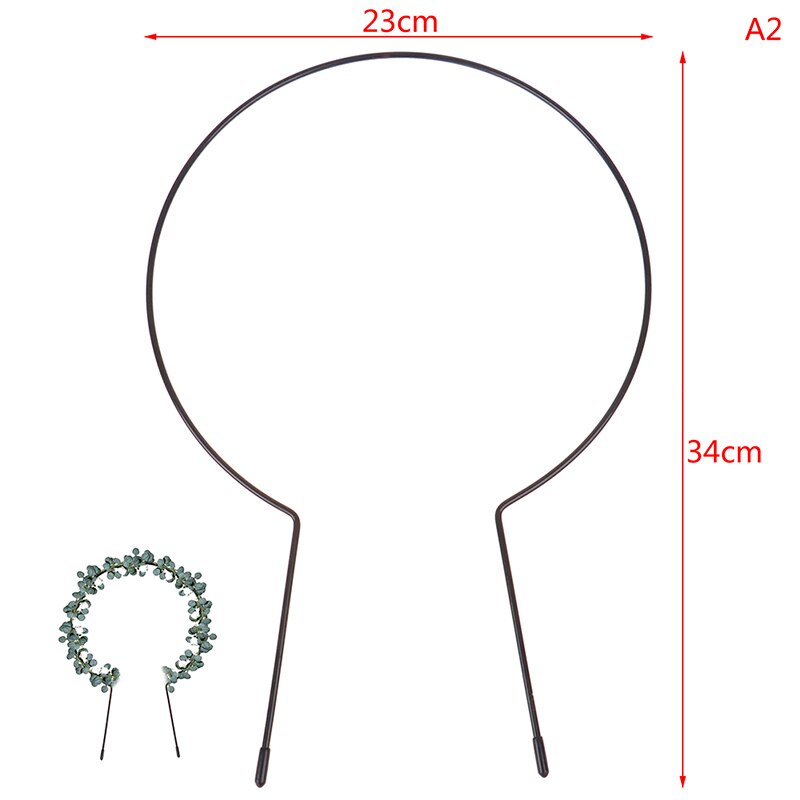 Alambre de soporte de hierro para plantas de jardín, guirnalda de metal en forma de corazón, 1 unidad: A2