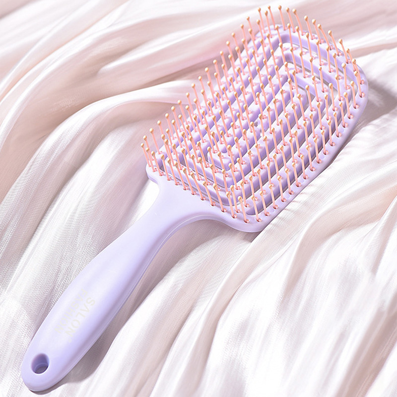Peigne de Massage du cuir chevelu, brosse à cheveux antistatique, humide, sec, bouclé, démêlant, en Nylon, outils de coiffure pour Salon de coiffure pour femmes et hommes
