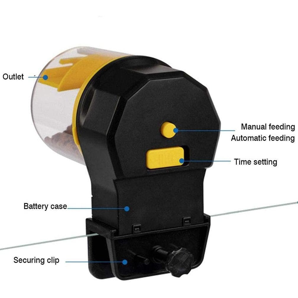 Automatic Fish Feeder Moisture-proof Electric Fish Feeder Intelligent Timing For Vacation Aquarium