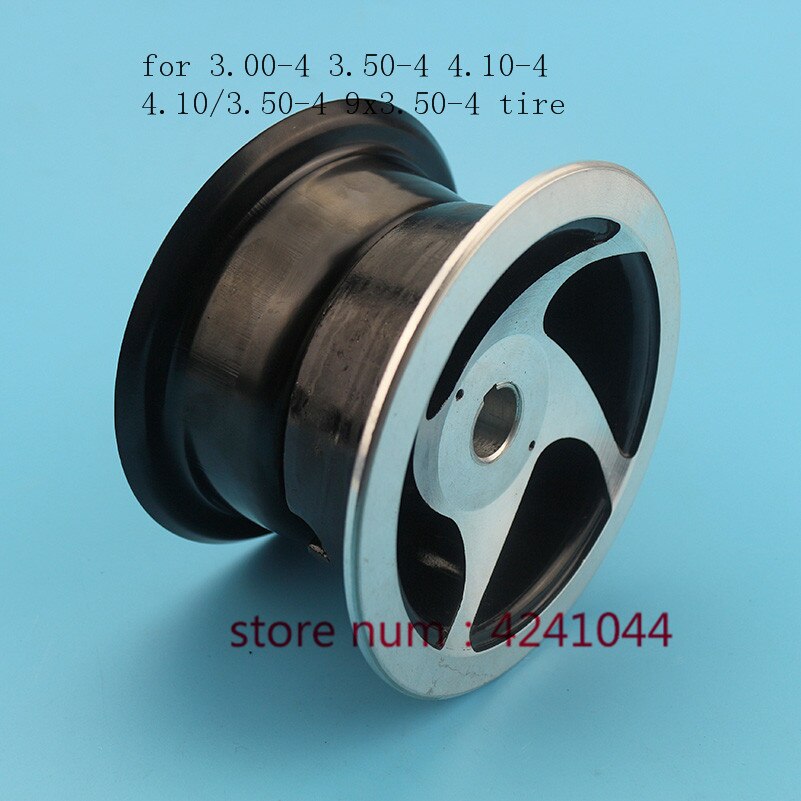 4 tommer aluminiumsfælge fælge nøgle nav 17mm or 19mm indre hul til 3.00-4 3.50-4 4.10-4 4.10/3.50-4 9 x 3.50-4 dæk dæk