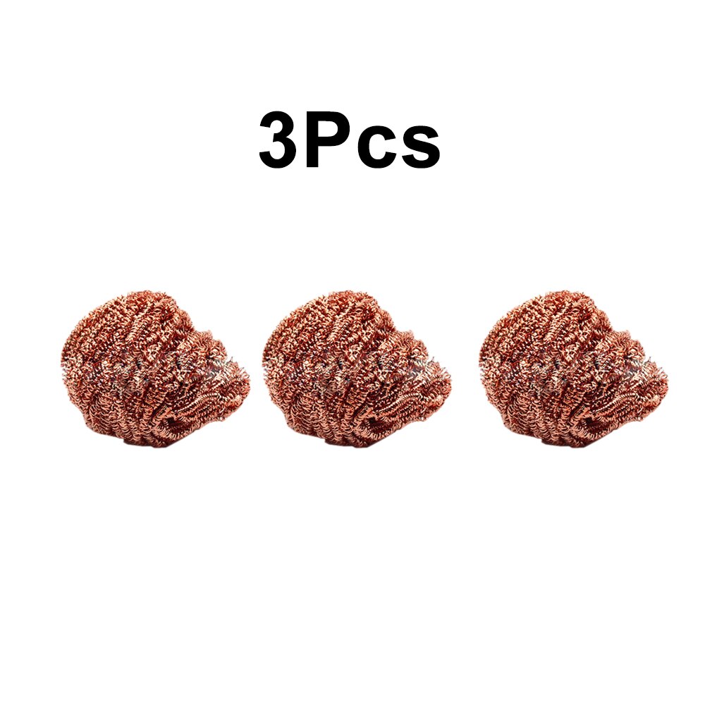 Limpiador de puntas de soldador, Bola de limpieza para desoldar, filtro de malla de soldador, Soporte de alambre de Metal, bola de acero, removedor de estaño: 3Pcs Sponger