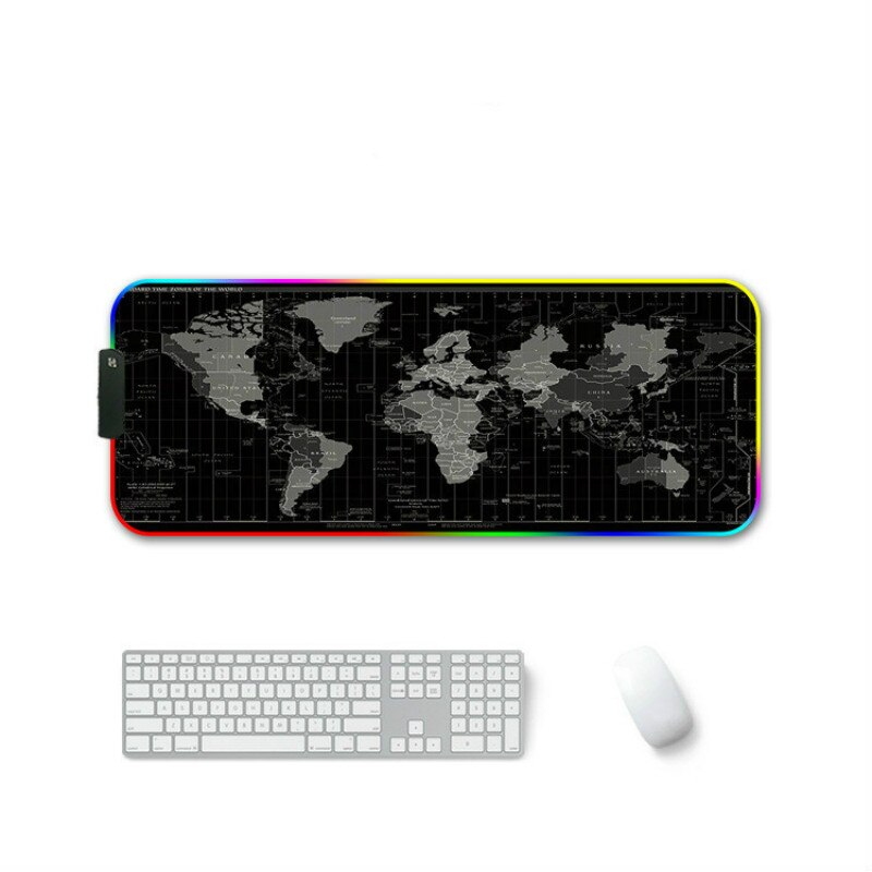 Rvb grand tapis de souris tapis de souris de jeu Gamer Led ordinateur tapis de souris grand tapis de souris avec rétro-éclairage tapis pour clavier tapis de bureau souris: 300x800x3mm5