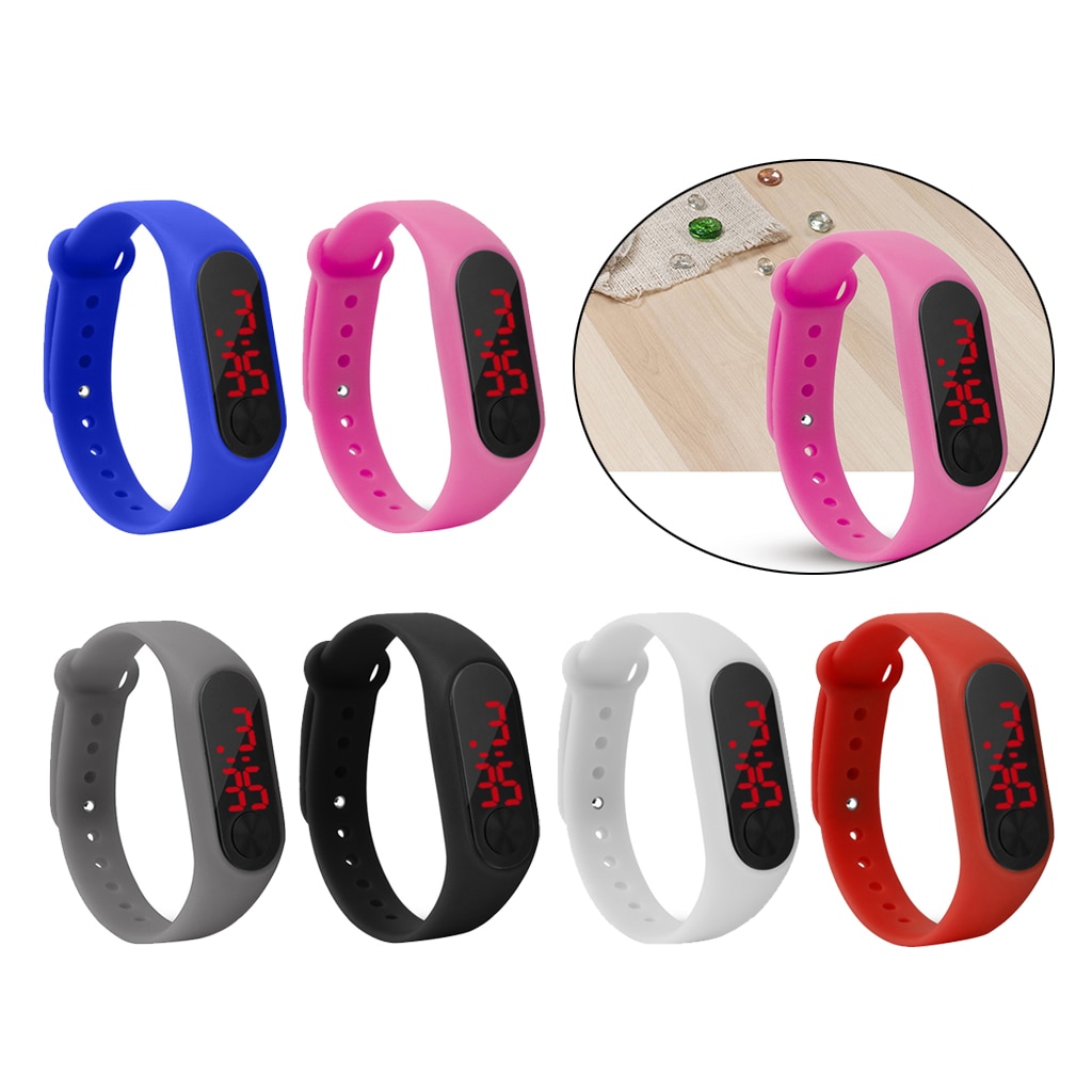 Siliconen horloge digitaal touchscreen led polshorloge siliconen band voor kinderen