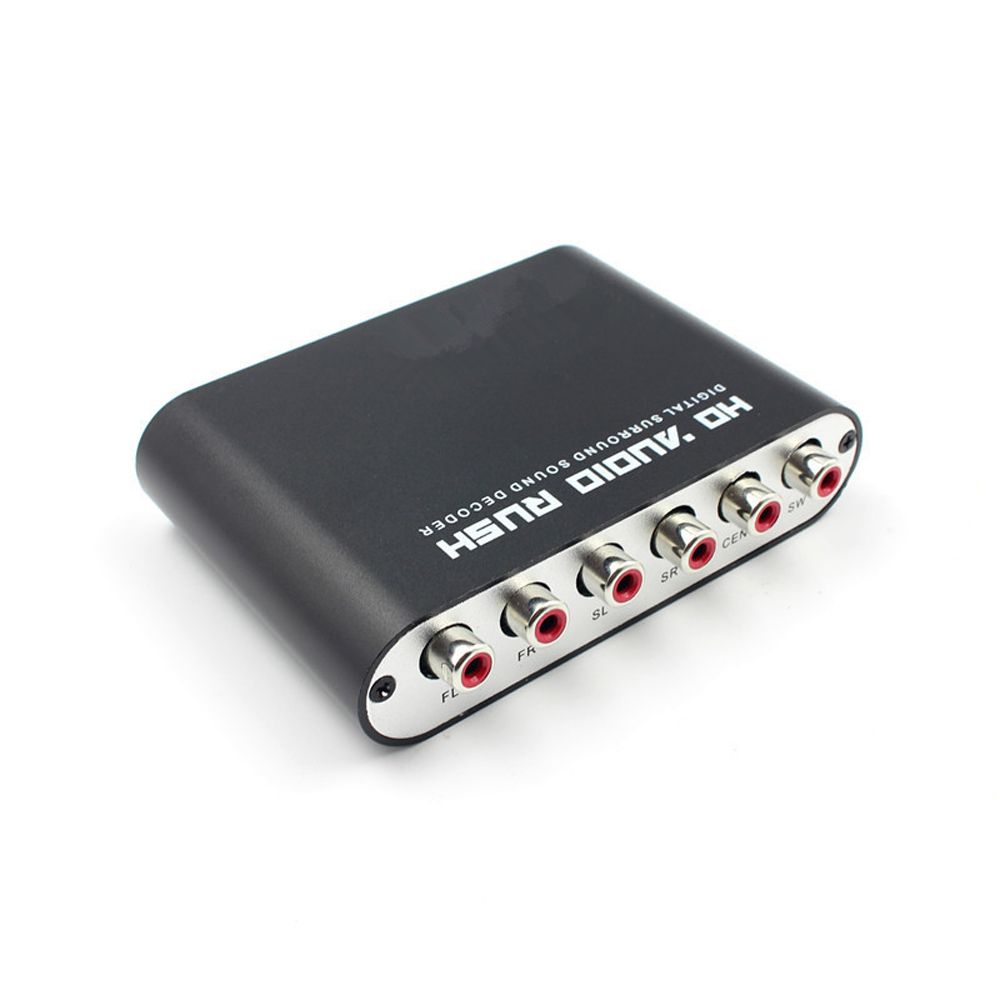 Konwerter 5.1 Kanałowy SPDIF Koaksjalny AUX 3.5mm na 6RCA AC3 Audio Cyfrowy na Analogowy Dekoder Audio Wzmacniacz DAC