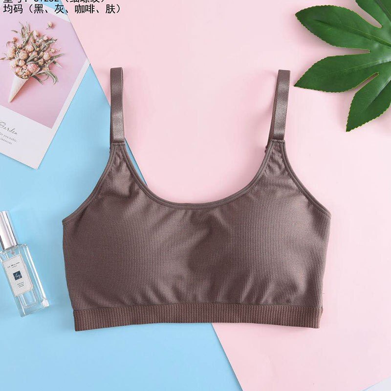 8-16Y 2pc Cotton Girls Bra Teenage Underwear Kids Sports Bra Kids Seamless Bralette Puberty Clothing Training Bra