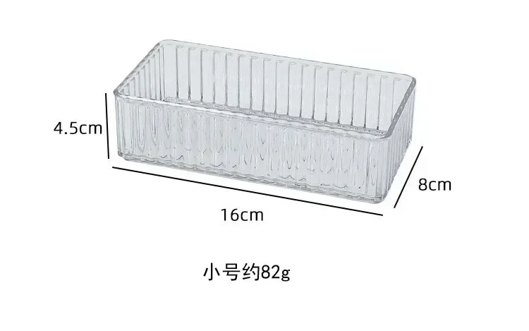 Onbeperkt Bureaulade Organisatoren Set Plastic Badkamer Opslag Make-up Organisator Helder Transparant Opbergdoos Bakken: Rood