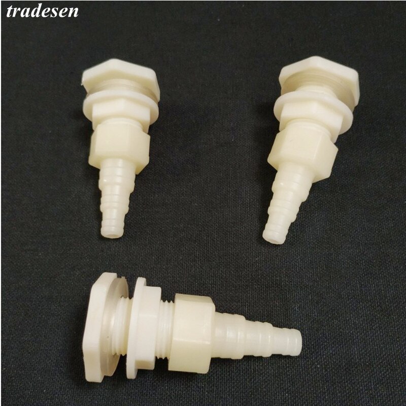 ABS 1/2"~1" Male Thread Water Tank Connector Aquarium Fish Tank Pipe Drainage Bulkhead Join Garden Irrigation Pool Drain Fitting