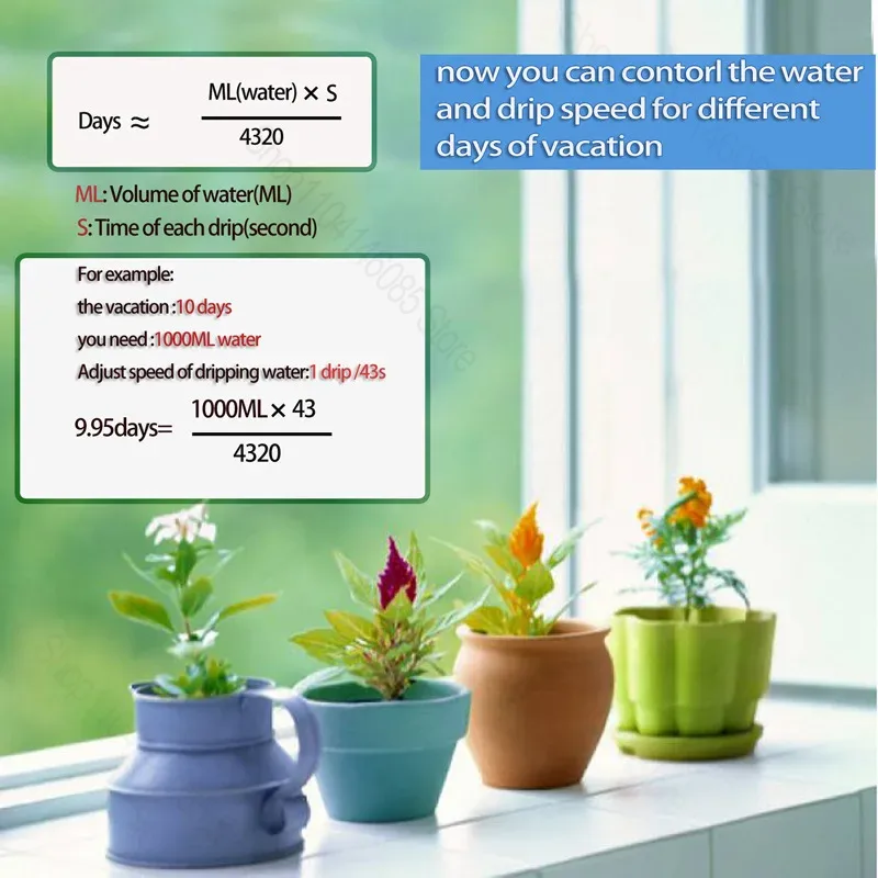 Drip Watering Drip Irrigation System Automatic Plant Water Dripper Self Watering for Flower Plants Adjustable Water Device