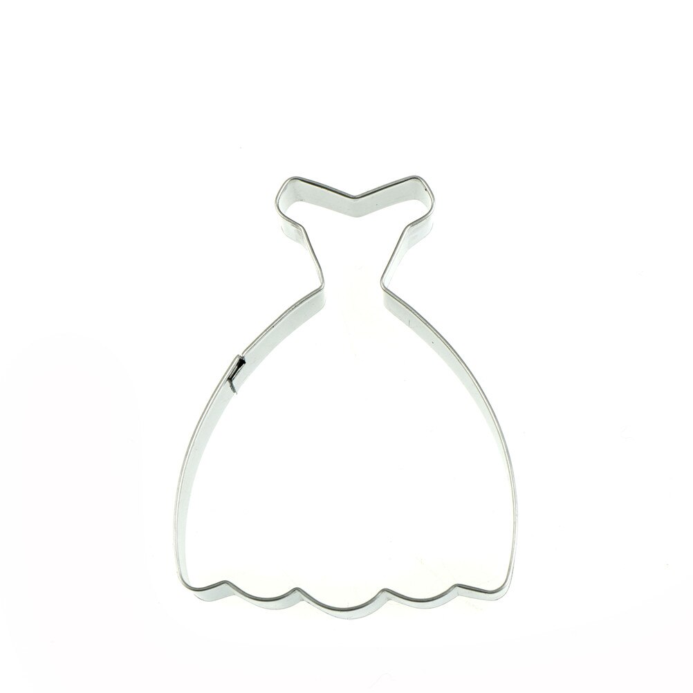 1pcs party princess dress cupcake topper bakeware tools cookie cutter fondant cake decorating tool sandwich mold 7*5.5cm