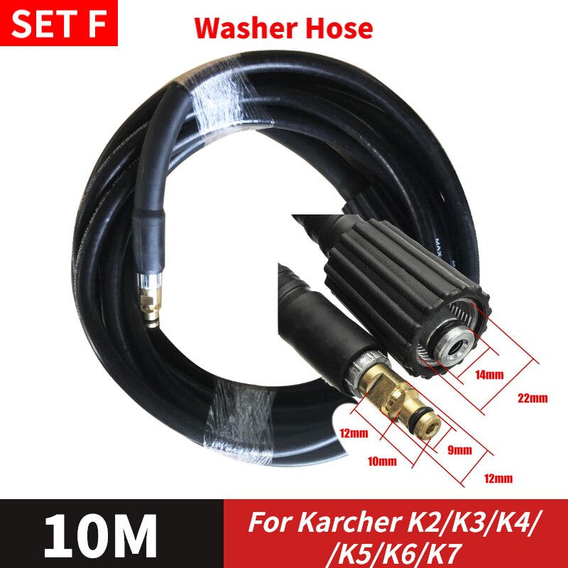 750Ml/1000Ml Hoge Druk Auto Wasmachine Sneeuw Schuimlans Waterpistool Voor Karcher K2-K7 Zeep Schuim Generator verstelbare Sproeier Nozzle: SET F
