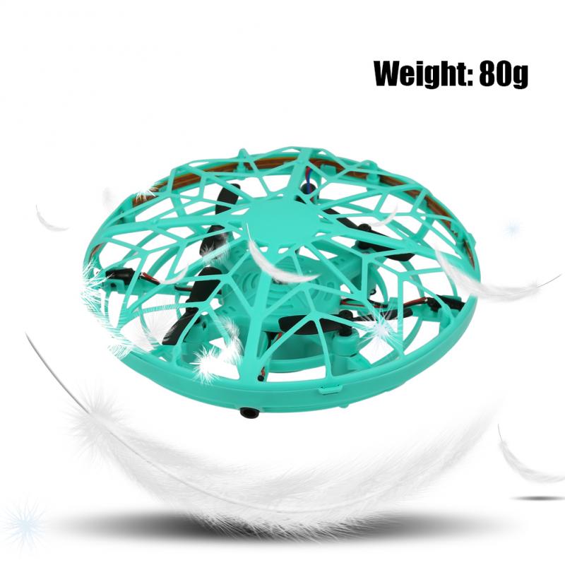 Mini hélicoptère UFO jouet soucoupe volante Mini Drone avec LED lumières Drone infrarouge Induction main contrôle led pour d'anniversaire