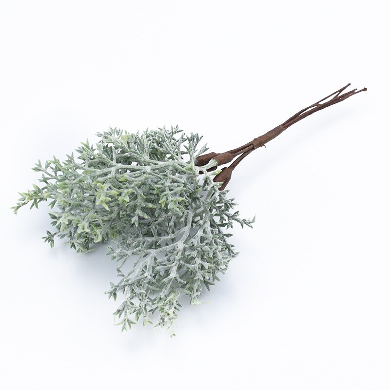 Plantas artificiales decorativas, coronas de flores, jarrones para decoración del hogar, álbum de recortes de Navidad, caja de de bricolaje, flor de plástico, 6 piezas: Blanco lechoso