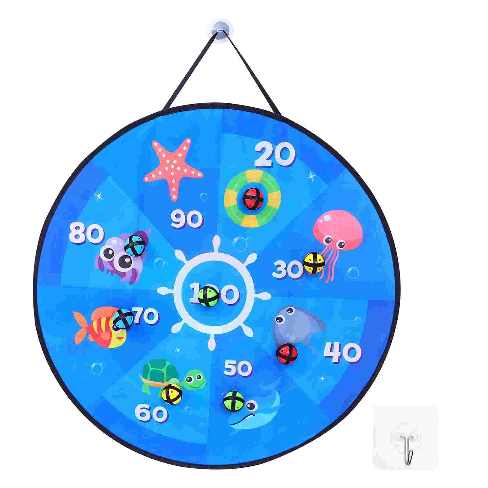 1 Set of Tossing Darts Kids Sticky Target Dart Board Interactive