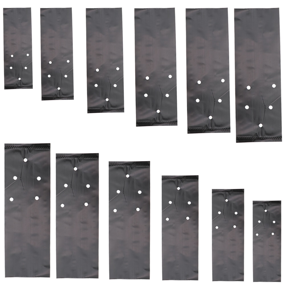 50/100Stck PE Verdicken Pflanze Wachsen Tasche Kindergarten Taschen Sämling Töpfe mit Atmungsaktive Löcher Schwarz Pflanzen Sack Umweltfreundliche garten