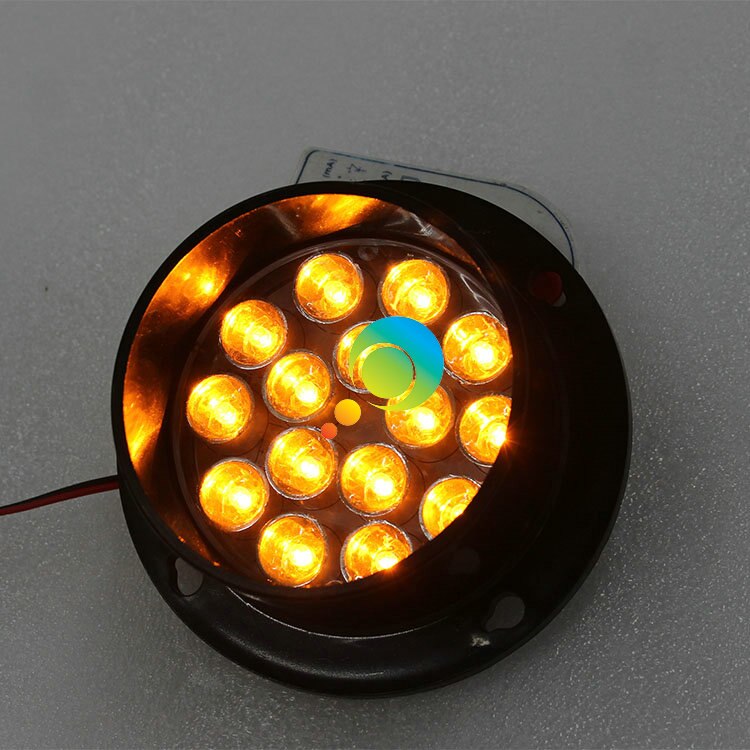 82mm lamp yellow flashing light arrow board parts 15pcs LED traffic light lens