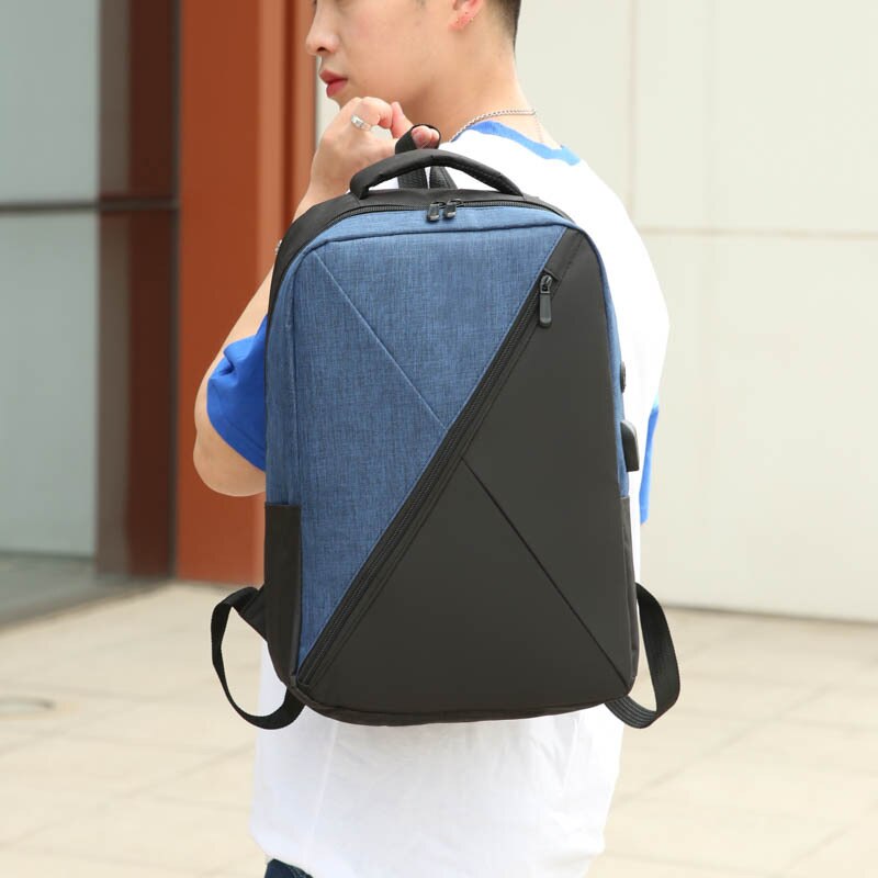NANCY TINO Sac À Dos Pour Ordinateur Portable En Tissu Oxford Hommes Et femmes Multi-fonctionnelle USB RECHARGE Sac À Dos Sac D'affaires Costume 3 pièces