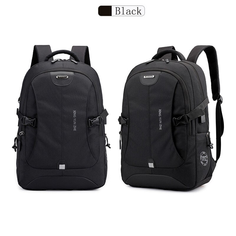 Mochila multifunción para ordenador portátil de 15,6 pulgadas con cargador USB para hombre, bolso escolar para estudiantes, Ordenador de , bolsa de viaje de gran capacidad: Black