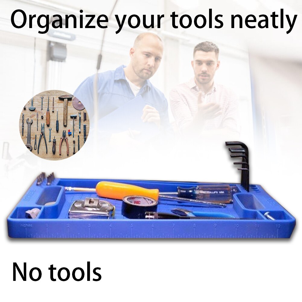 Universal Plastic Practical Flexible Workshop Tool Tray Non Slip Repair Durable Storage Box Strong Grips Accessories Packaging