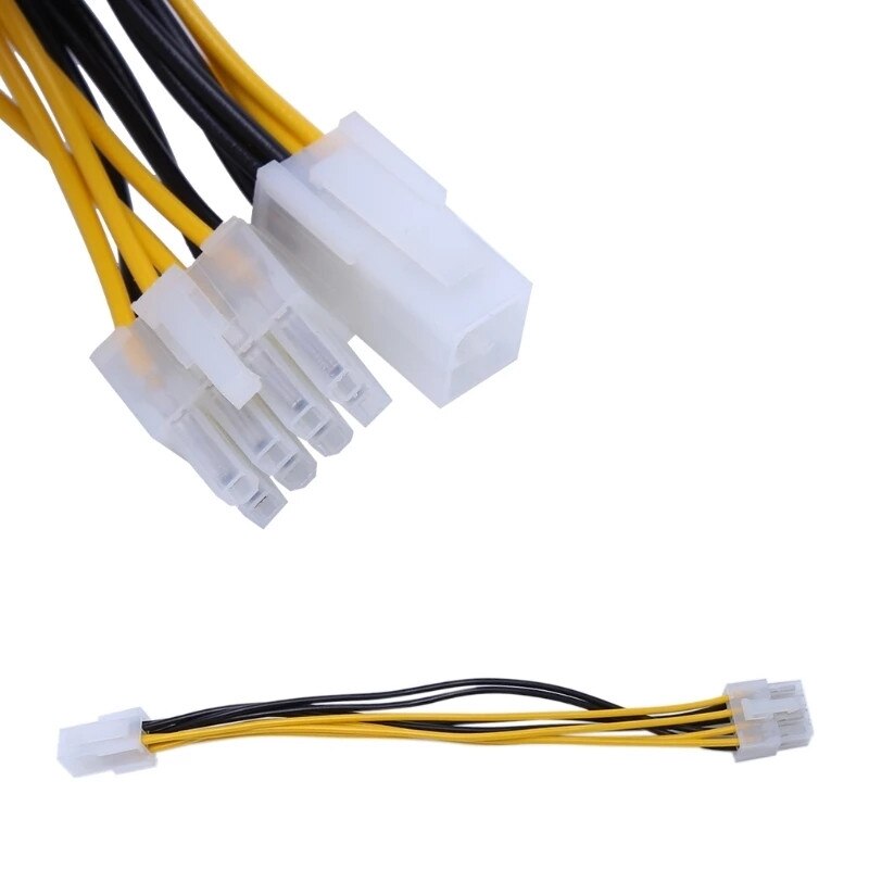 4 Pin Male to 8 Pin CPU Power Supply Adapter Converter ATX Cable 12V