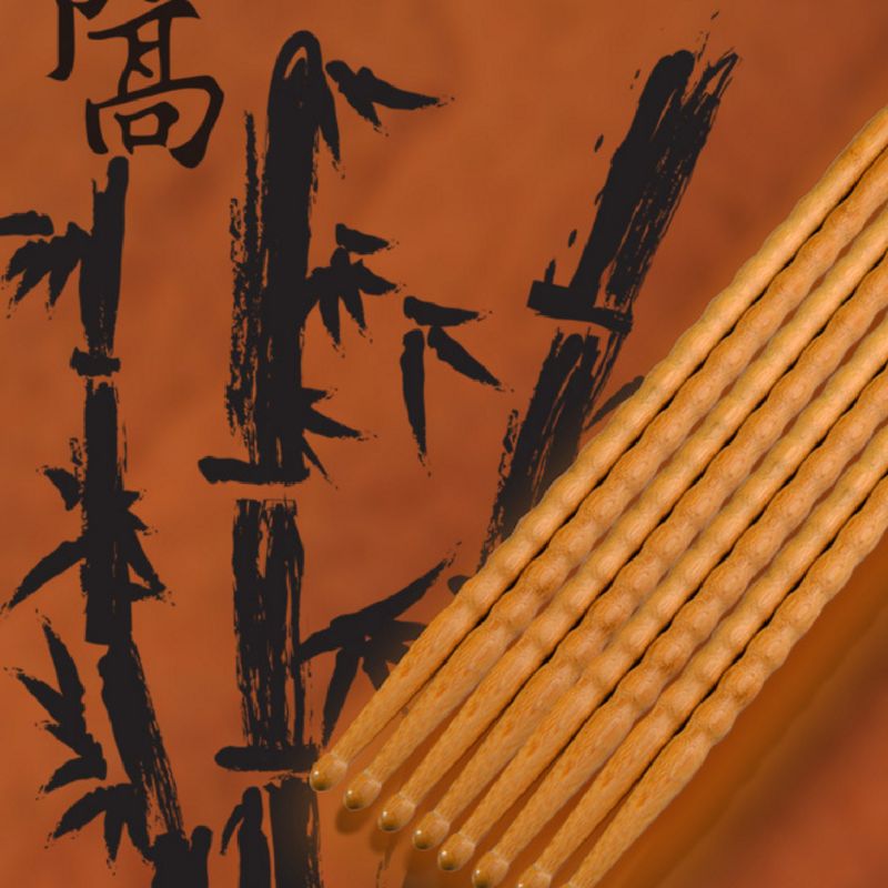 1 Pairs Golvend Patroon Bamboe Drumsticks 5B Drum Stok Duurzaam Praktische T8NC