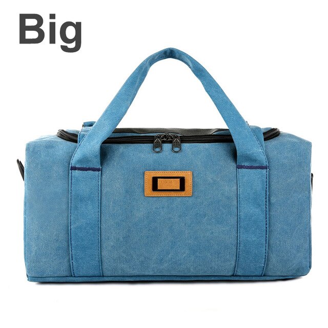 Grote Capaciteit Bagage Tas Reistas Mannen Dikke Canvas Moving Reistas Vrouwen Moederschap Pakket Bagage Tas B324: Blue Big