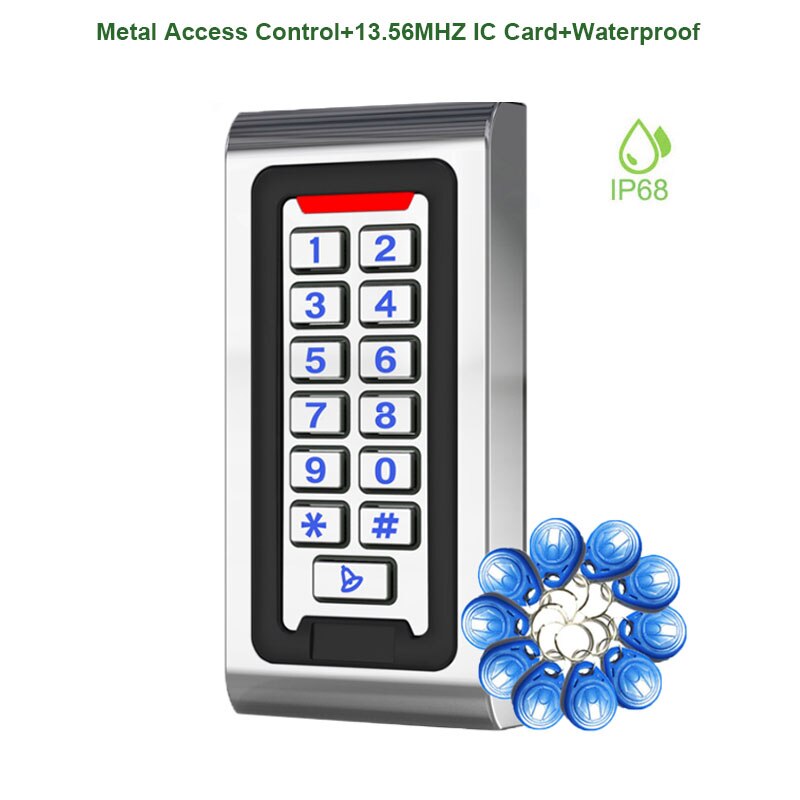 Wifi Tuya App IP68 Waterdichte Metalen Toetsenbord Rfid Card Deur Toegangscontrole Standalone Toegang Controller Systeem Smart Apparaat: S601-IC-W