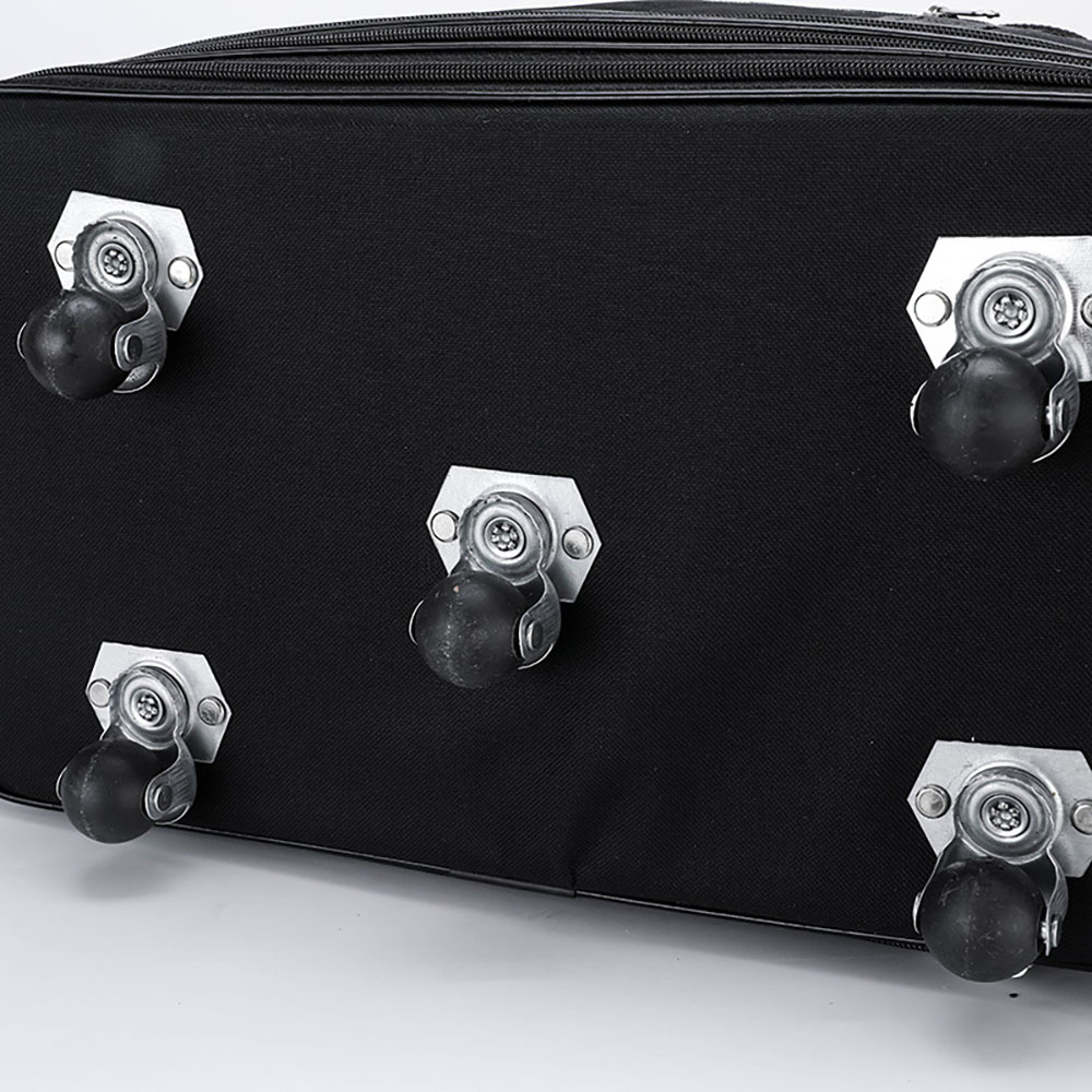 Paquete de viaje con ruedas para mujeres y hombres, equipaje con ruedas plegable expandible, Maleta negra versátil para viaje de fin de semana, bolsa de noche