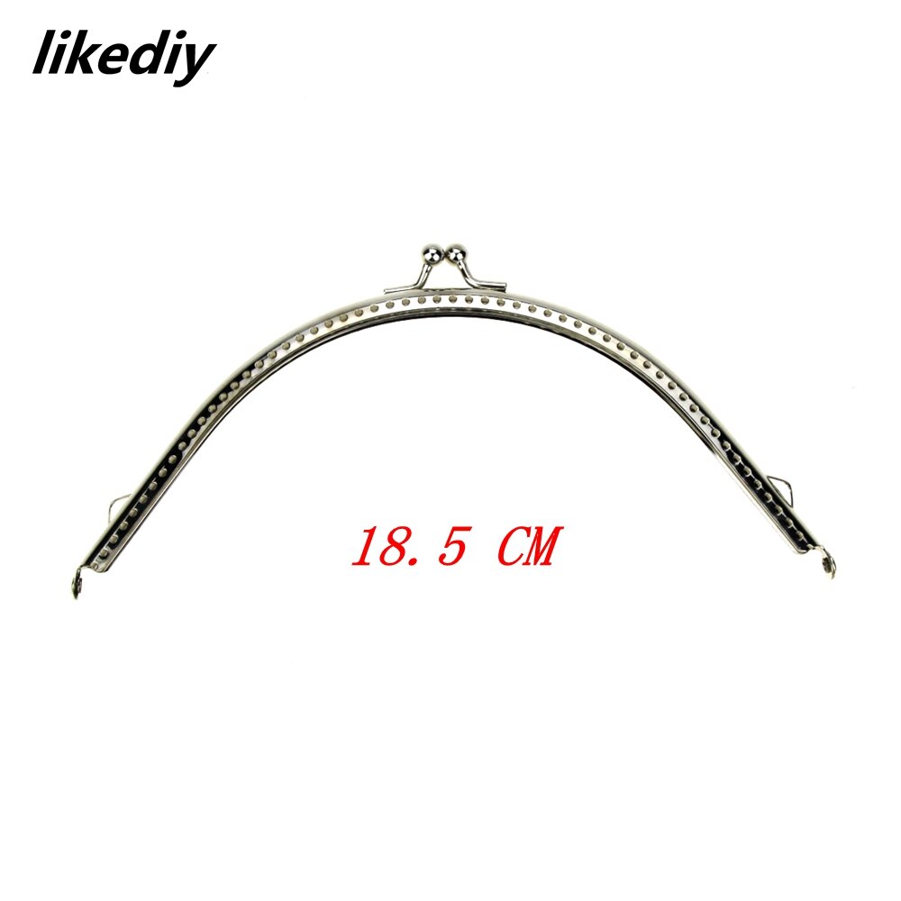 20 Teile/los 5 Größen Glänzend Silber Grundlegende Bogen Metall Geldbörse Rahmen Kuss Schließe Sperre DIY Tasche Zubehör 8.5/10.5/12.5/15.5/18,5 CM: 18.5 CM