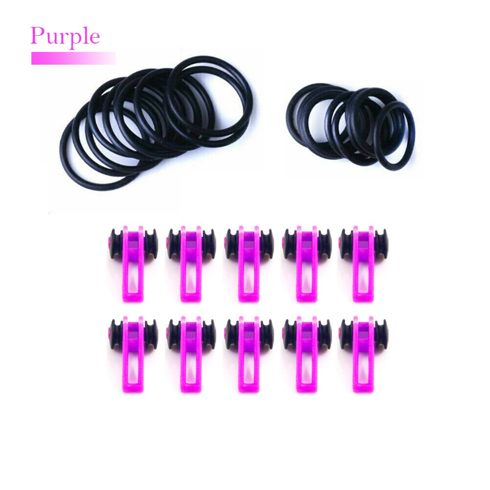 10 Pcs/Set Plastic fishing device for hanging lure on the rod hook hanger Fishing Rod Pole Hook Keeper for Locket Bait Device: 6