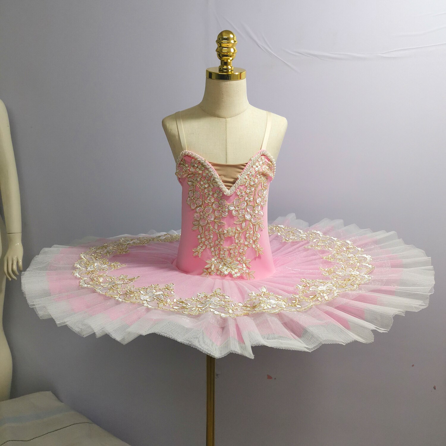 Ballet Tutu Skirt Pink Performance Costume For Princess White Swan Belly Dance Toddler Puff Skirt